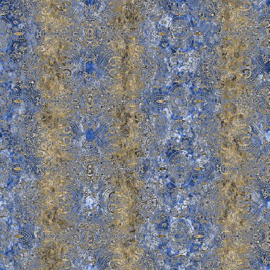 Geometrik damaske grunge desenli kusursuz desen