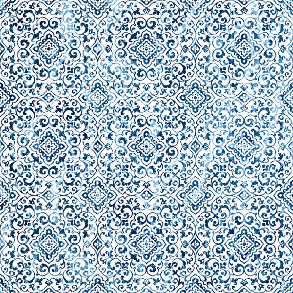 Patrón Geométrico Sin Costura Damasco Con Textura Grunge — Foto de Stock