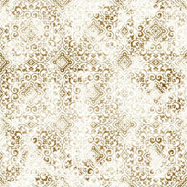 Patrón Geométrico Sin Costura Damasco Con Textura Grunge —  Fotos de Stock