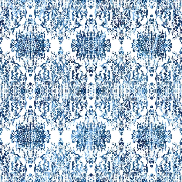 Geometrik damaske grunge desenli kusursuz desen