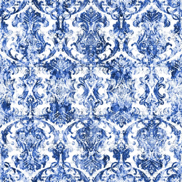 Geometrik damaske grunge desenli kusursuz desen