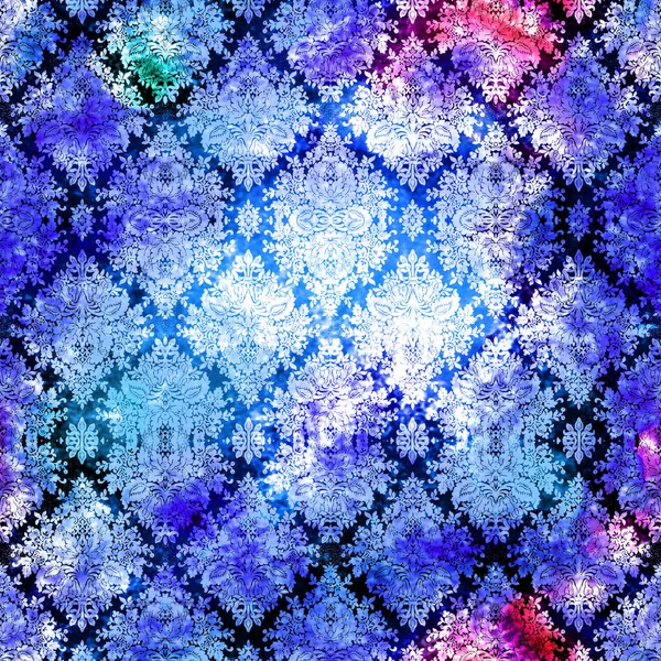 Geometric Damask Seamless Pattern Grunge Texture — Stock Photo, Image
