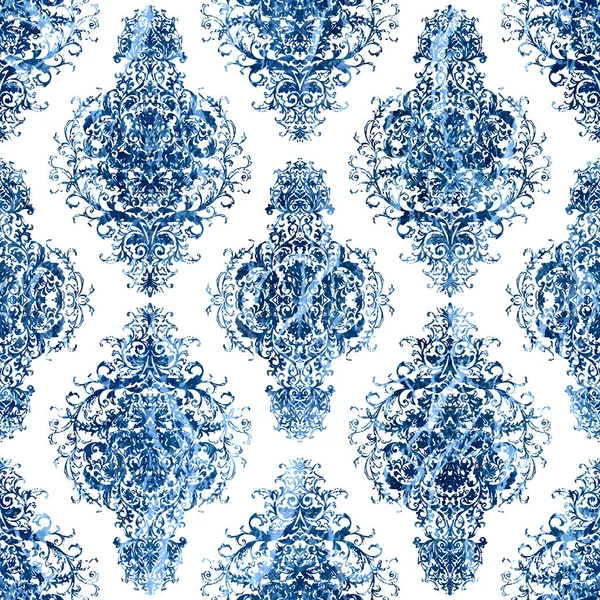 Geometrik damaske grunge desenli kusursuz desen