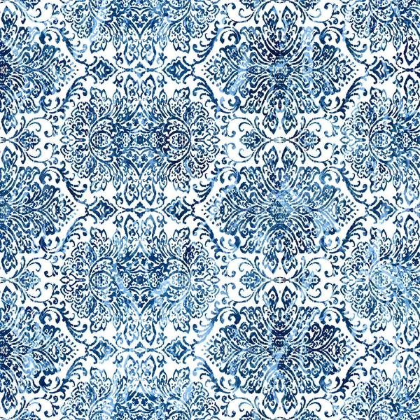 Geometric Damask Seamless Pattern Grunge Texture — Stock Photo, Image