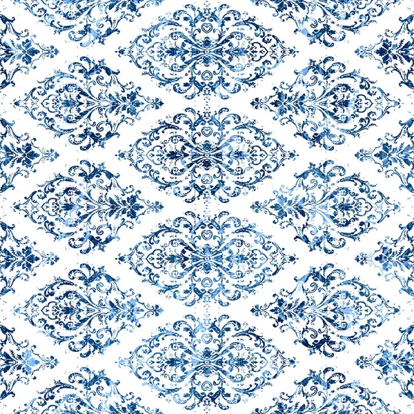 Geometrik damaske grunge desenli kusursuz desen