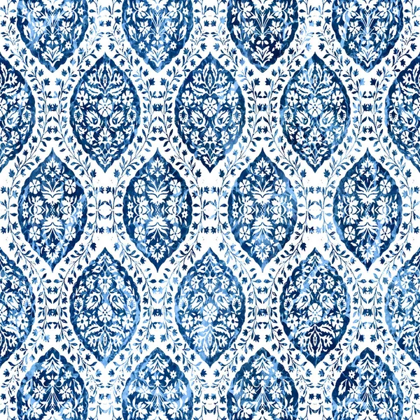 Geometric Damask Seamless Pattern Grunge Texture — Stock Photo, Image