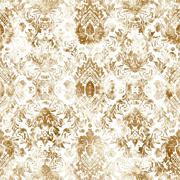 Geometric Damask Seamless Pattern Grunge Texture — Stock Photo, Image
