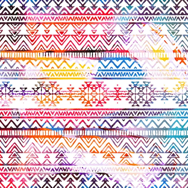 Geometric Klim Ikat Pattern Grunge Texture — Stock Photo, Image