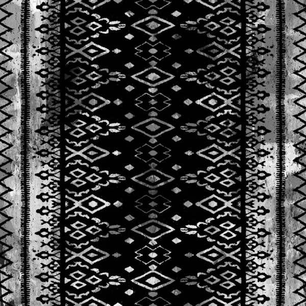 Grunge Desenli Geometrik Klim Ikat Deseni — Stok fotoğraf