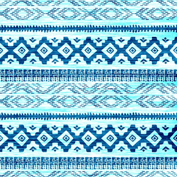 Padrão Geométrico Klim Ikat Com Textura Grunge — Fotografia de Stock