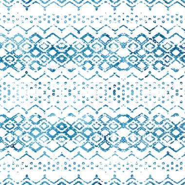 Grunge desenli Geometrik Klim ikat deseni