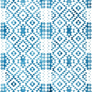 Grunge desenli Geometrik Klim ikat deseni