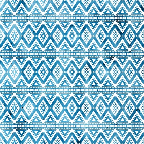 Padrão Geométrico Klim Ikat Com Textura Grunge — Fotografia de Stock