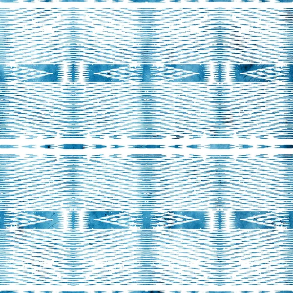 Patrón Klim Ikat Geométrico Con Textura Grunge —  Fotos de Stock