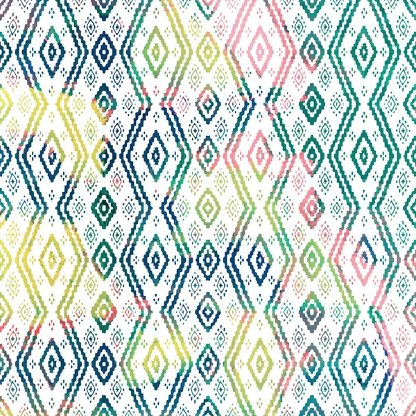 Geometric Klim Ikat Pattern Grunge Texture — Stock Photo, Image