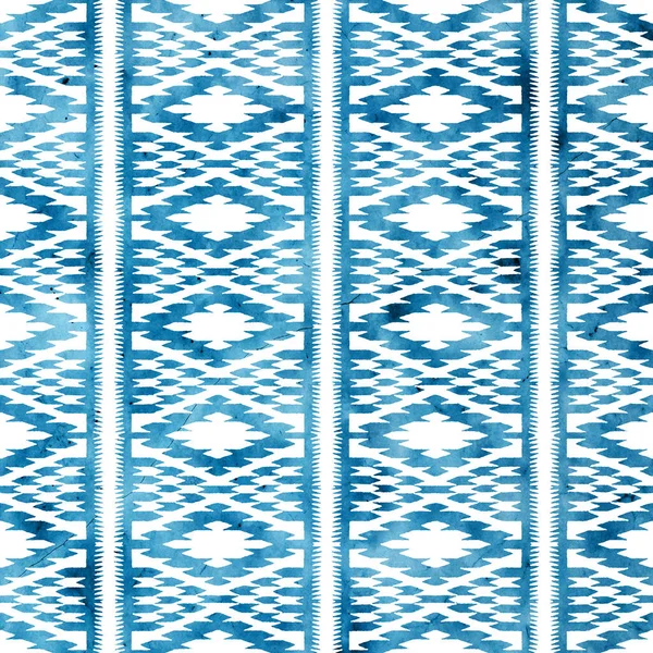 Modèle Ikat Klim Géométrique Avec Texture Grunge — Photo