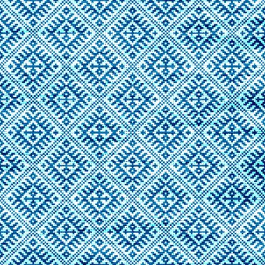 Grunge desenli Geometrik kilim ikat deseni