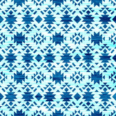 Grunge desenli Geometrik kilim ikat deseni