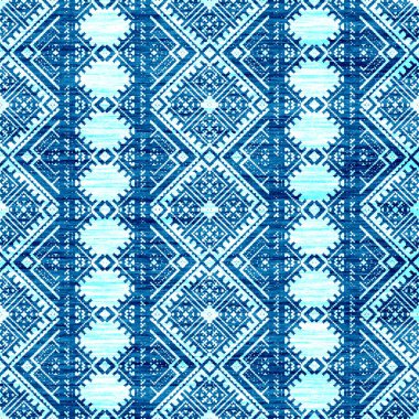 Grunge desenli Geometrik kilim ikat deseni