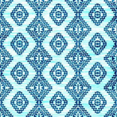Grunge desenli Geometrik kilim ikat deseni