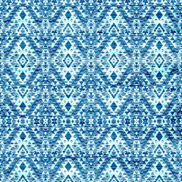 Geometryczny Wzór Kilim Ikat Teksturą Grunge — Zdjęcie stockowe