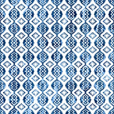 Grunge desenli Geometrik kilim ikat deseni
