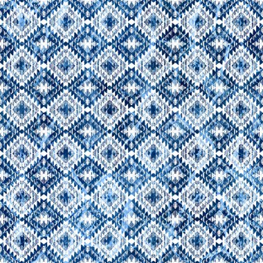 Grunge desenli Geometrik kilim ikat deseni