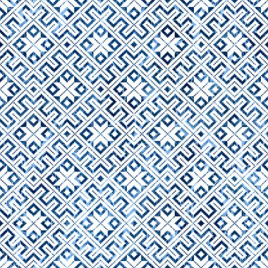 Grunge desenli Geometrik kilim ikat deseni