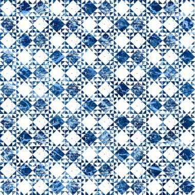 Grunge desenli Geometrik kilim ikat deseni