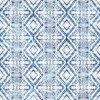 Grunge desenli Geometrik kilim ikat deseni