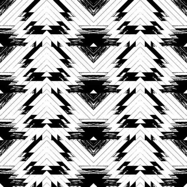 Padrão Geométrico Kilim Ikat Com Textura Grunge — Fotografia de Stock