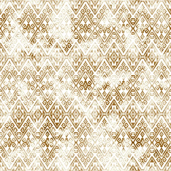 Geometrikus Kemence Ikat Minta Grunge Textúrával — Stock Fotó