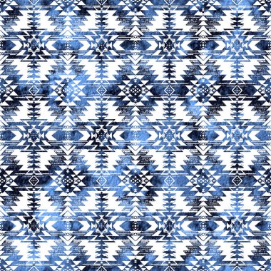 Grunge desenli Geometrik kilim ikat deseni