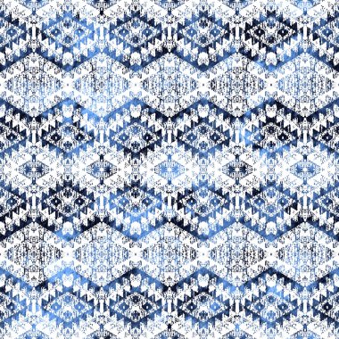 Grunge desenli Geometrik kilim ikat deseni