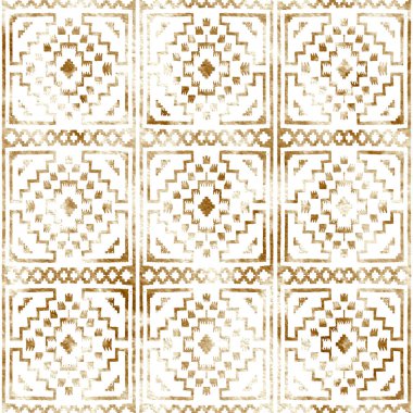 Grunge desenli Geometrik kilim ikat deseni