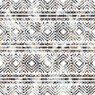 Grunge desenli Geometrik kilim ikat deseni