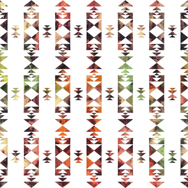 Patrón Kilim Ikat Geométrico Con Textura Grunge —  Fotos de Stock