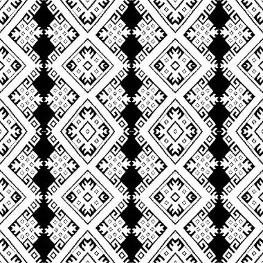 Grunge desenli Geometrik kilim ikat deseni