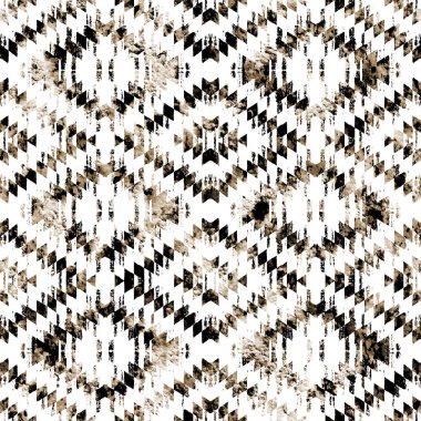 Grunge desenli Geometrik kilim ikat deseni