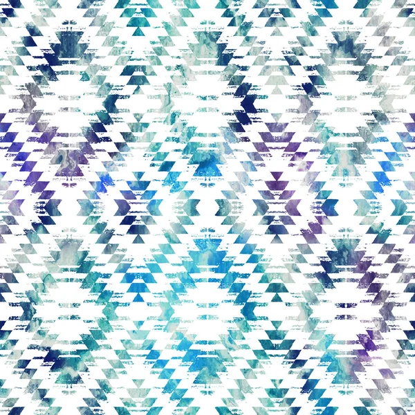 Geometrický Kilim Ikat Vzor Grunge Texturou — Stock fotografie