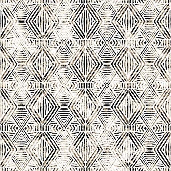 Geometrický Kilim Ikat Vzor Grunge Texturou — Stock fotografie