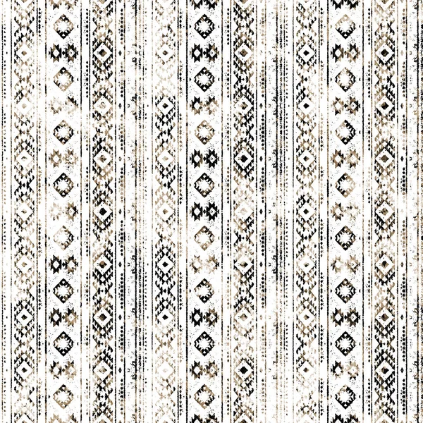 Padrão Geométrico Kilim Ikat Com Textura Grunge — Fotografia de Stock