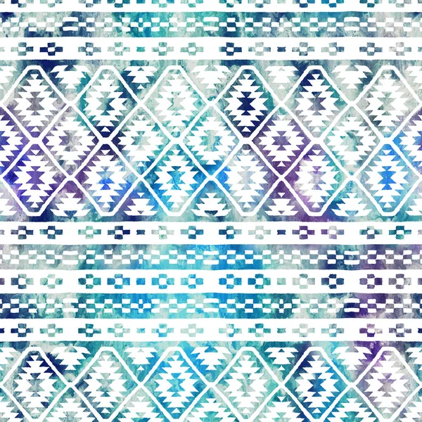 Padrão Geométrico Kilim Ikat Com Textura Grunge — Fotografia de Stock