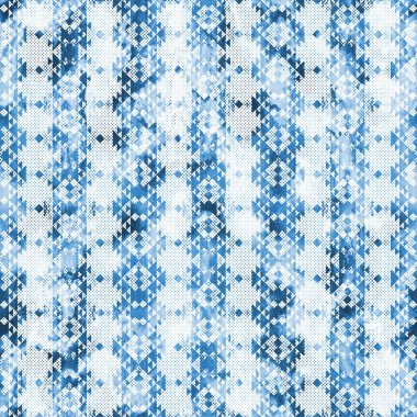 Grunge desenli Geometrik kilim ikat deseni