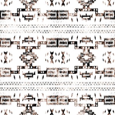 Grunge desenli Geometrik kilim ikat deseni