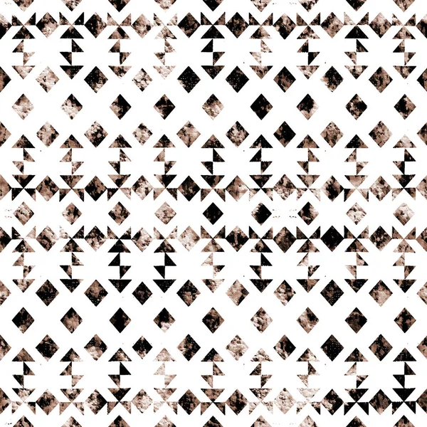 Padrão Geométrico Kilim Ikat Com Textura Grunge — Fotografia de Stock