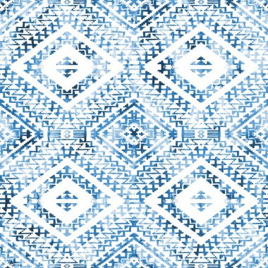 Grunge desenli Geometrik kilim ikat deseni