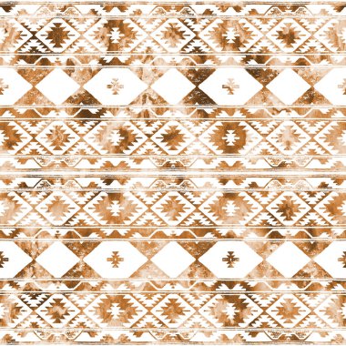 Grunge desenli Geometrik kilim ikat deseni