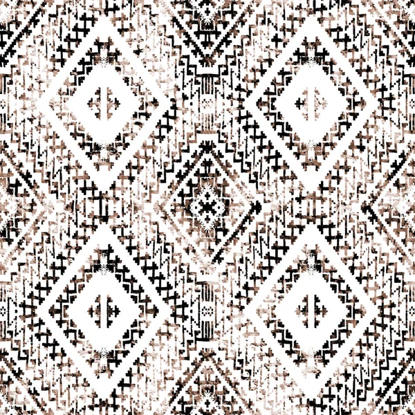 Geometric Kilim Ikat Pattern Grunge Texture — Stock Photo, Image