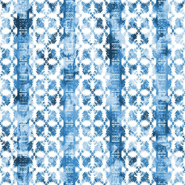 Modello Kilim Ikat Geometrico Con Texture Grunge — Foto Stock